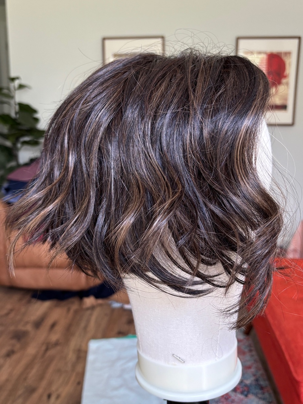 Belle Tress Los Angeles in triple chocolate rooted